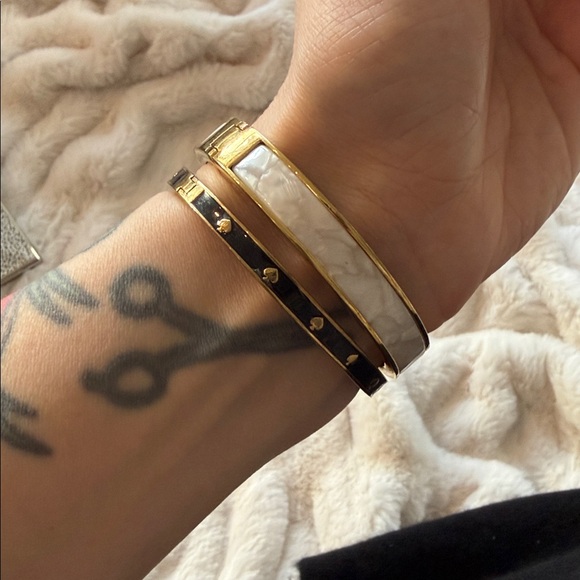 Kate spade Gold and Black Heart Bangle Set - Picture 2 of 2